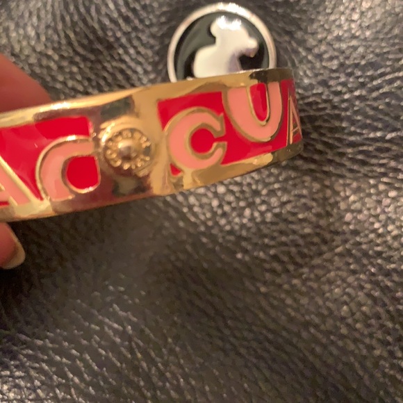 WHAT A DEAL!!!! COACH VINTAGE RED & Pink Bangle bracelet. HARD TO Find! - Picture 5 of 5